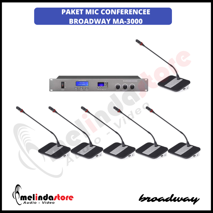Mic Kabel Conference Broadway MA-3000 - 6 Mic